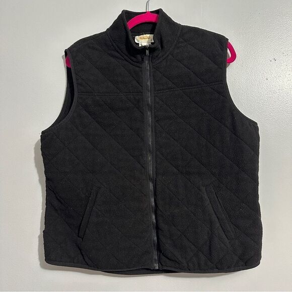Talbots quilted black vest size L - Picture 1 of 9